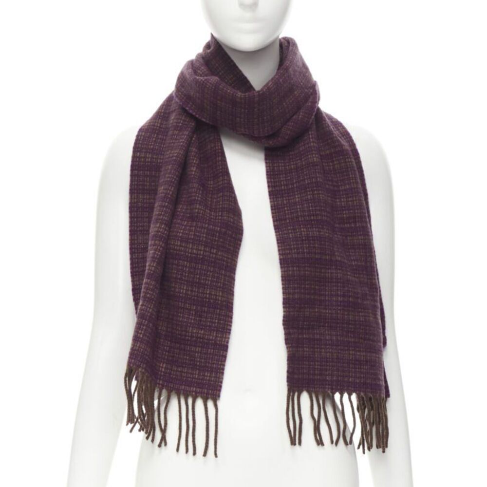 Max Mara 100% Cashmere Tassel Scarf